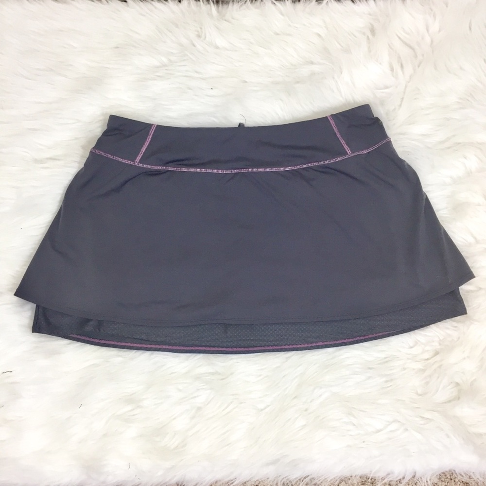 Athleta XL Athletic Workout Skirt Gray And Pink